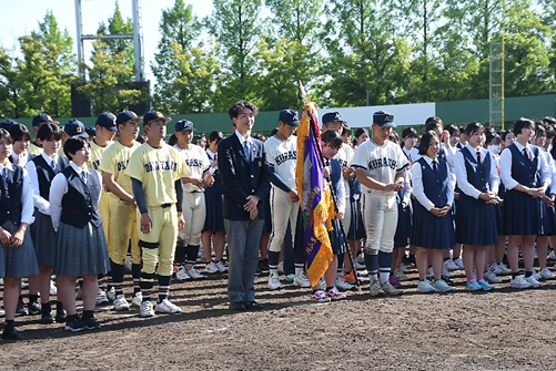 第71回定期戦(対倉敷商業)開・閉会式