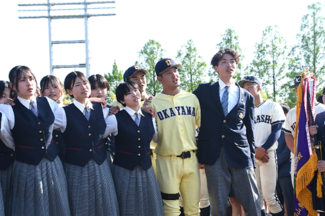 第71回定期戦(対倉敷商業)開・閉会式