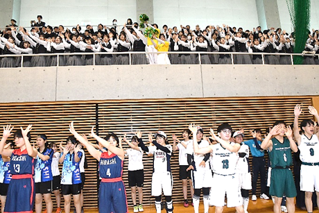定期戦(対倉敷商業)開・閉会式
