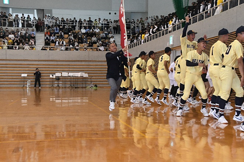 定期戦(対倉敷商業)開・閉会式