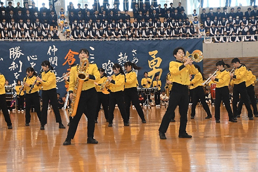 定期戦(対倉敷商業)開・閉会式