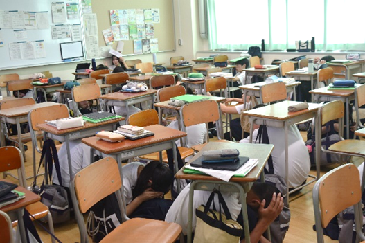 地震、津波を想定した避難訓練の実施