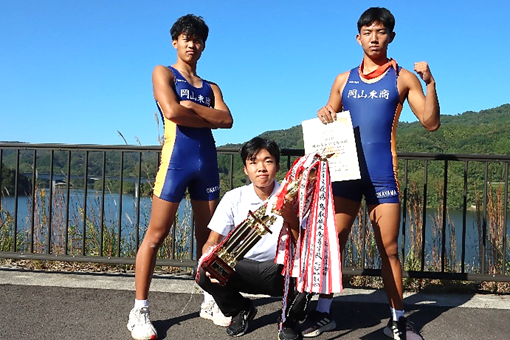 ボート部中国選抜ダブルスカルで優勝(全国大会出場決定)！