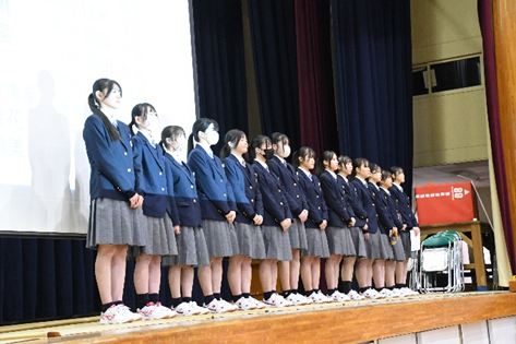 2学期全国大会壮行式