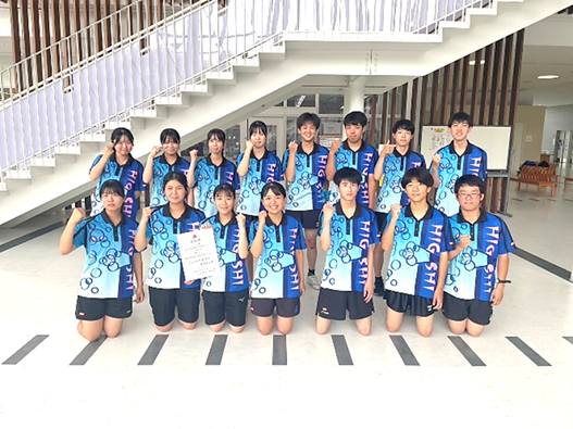 卓球部女子　秋季大会３位入賞