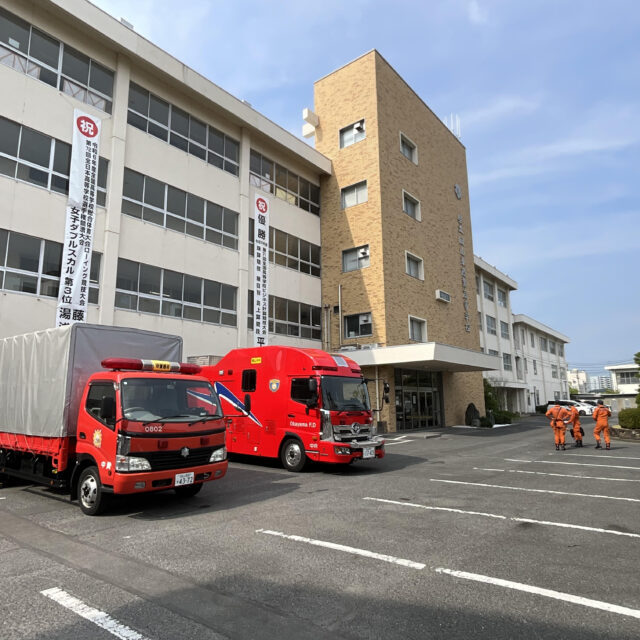 今日の東商!岡山市消防局による点検が行われました。