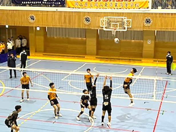 男子バレーボール部中国新人大会予選リーグ2位