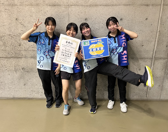 卓球部　岡山県加盟団体戦で入賞しました！