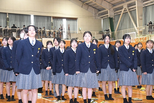 ボート部全国選抜大会の壮行式