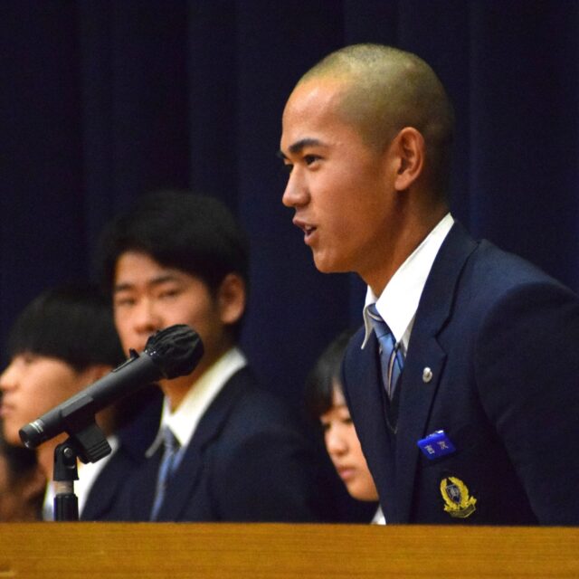 優勝旗奪還へ！倉商定期戦に向け結団式